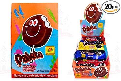 DE LA ROSA PALETA BOMBON CHOCOLATE 12/20CT